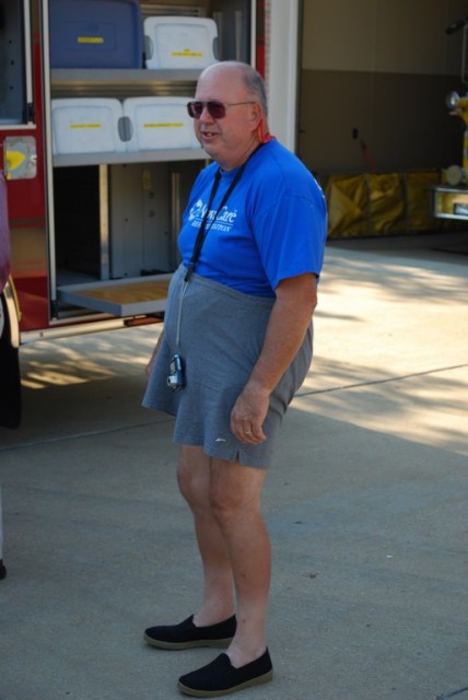 Life Member, Past Fire Chief and Public Information Officer Doug Medley showing off his new outfit.